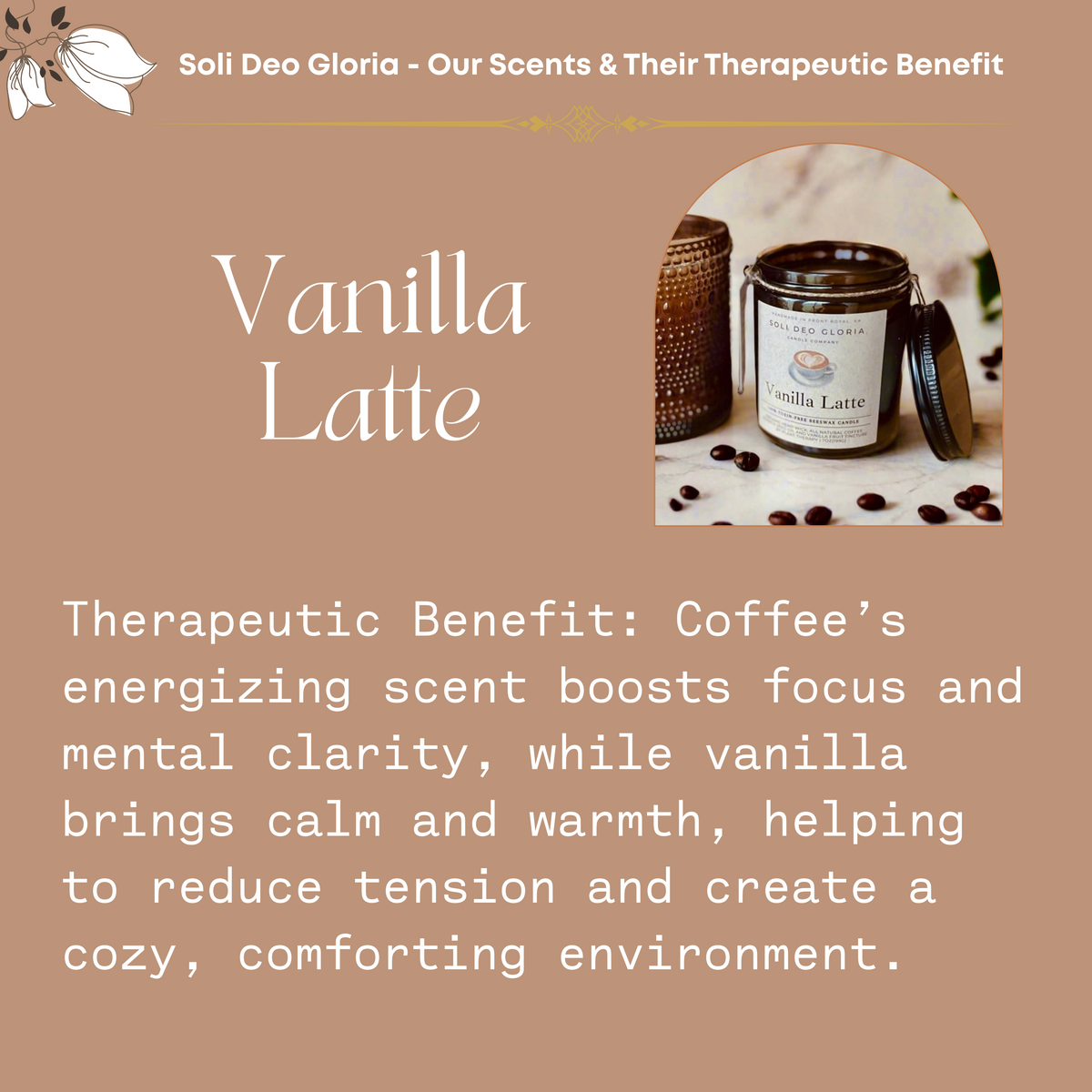Vanilla Latte | Coffee & Vanilla Beeswax Candle