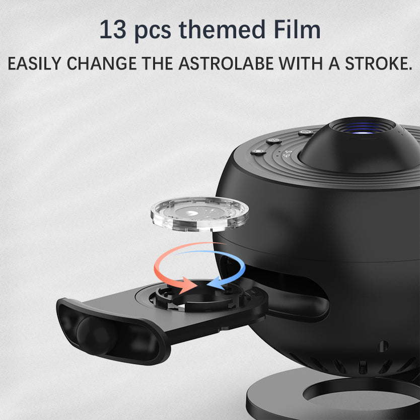 Star Projector for Bedroom Galaxy Projector for Bedroom, 13 pcs themed Film 15 Sounds of Nature Light Projector for Bedroom,Bluetooth Star Lights Teen Girl Gifts Trendy Stuff Boy Gifts (BLACK)