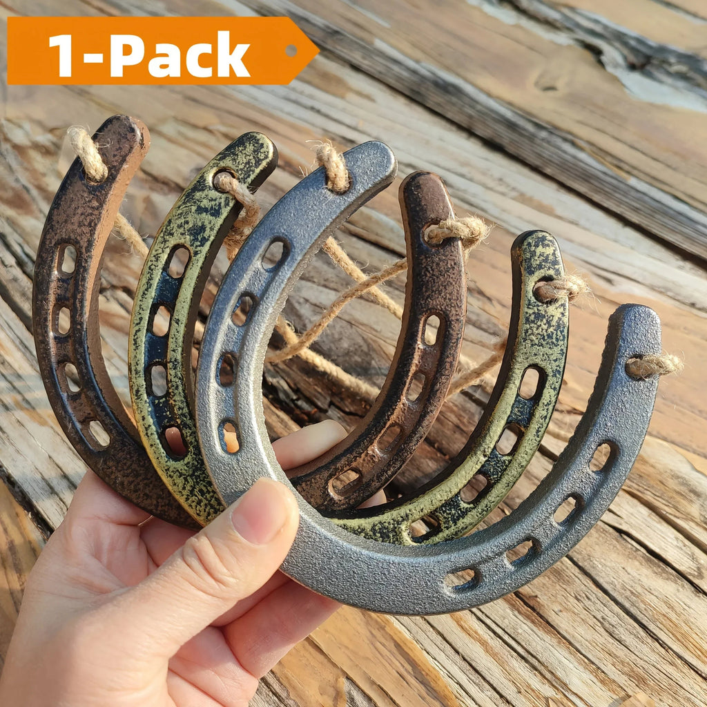 Horseshoe Decor - Retro Yellow Hemp Rope Hanging