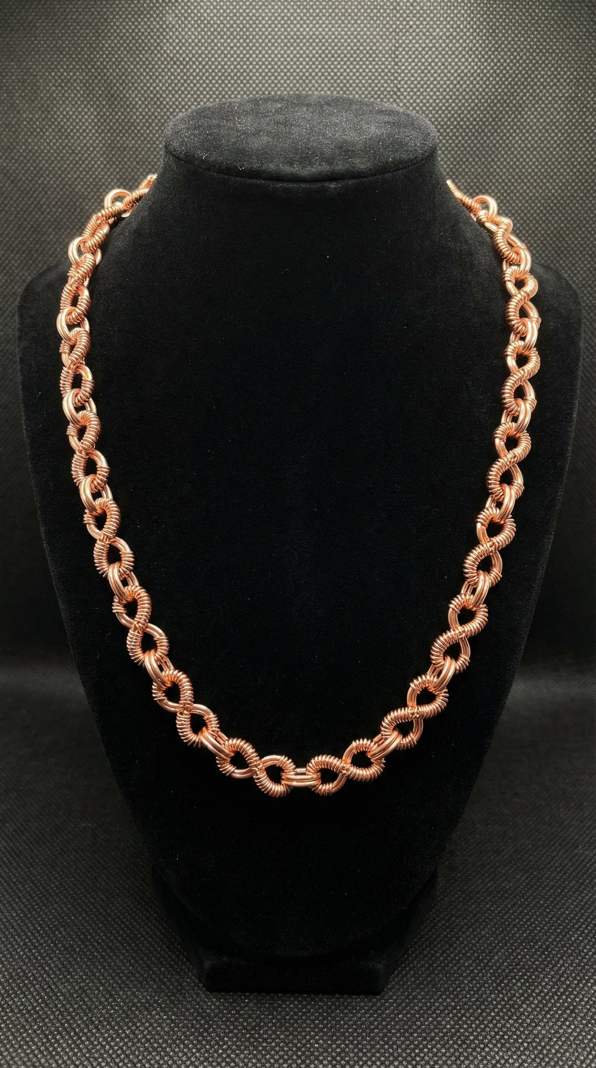 Pure Copper Wire Wrapped Infinity Chain