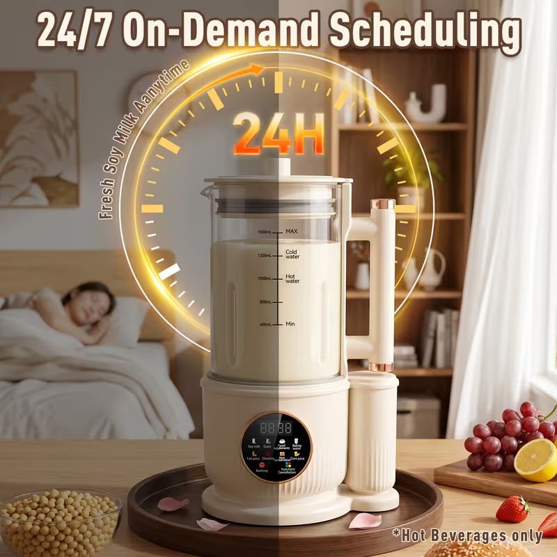 Multifunctional Automatic Heating Blender And Juicer With Self-Cleaning